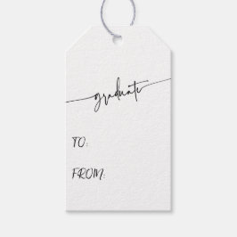 Einfache SCRIPT Graduate-Geschenktasten Geschenkanhänger