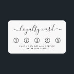 Einfache Script Loyalty Card - Schwarz & Weiß Treuekarte<br><div class="desc">Diese einfachen aber sehr stilvollen Karten sind ideal,  um Ihren Kunden einen Anreiz zu geben,  um behalten,  zu Ihnen zurückzukehren.</div>