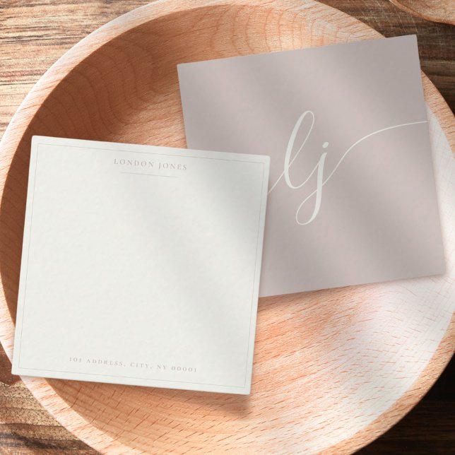 Einfache Script-Personalisiert Stationery-Rose Elf Mitteilungskarte (Von Creator hochgeladen)