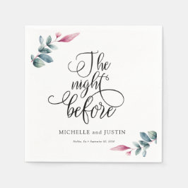 Einfache Script-Probe-Dinner-Zeichen Serviette