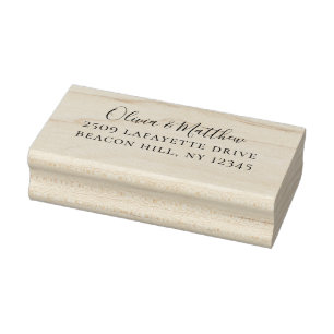 Einfache Script-Rücksendeadresse Gummistempel