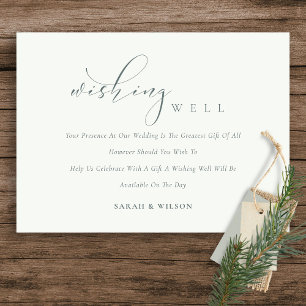 Einfache Script Schwarz & Weiß Hochzeit wünschend Begleitkarte