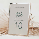 Einfache Script-Tischnummer Hochzeitszeichen Tischnummer<br><div class="desc">Unser Hochzeitszeichen ist mit einer einfachen Schriftzeichen in modernen Tischnummern versehen - ideal,  um Ihren Gästen zu helfen,  ihren Tisch an Ihrem Hochzeitsempfang oder Ihrer Veranstaltung zu finden. Dieser Artikel ist Teil unserer Hunter Hochzeitskollektion H100,  bitte kaufen Sie unseren Shop für passende Produkte.</div>