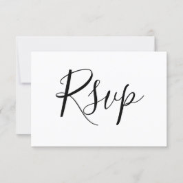 Einfache Script-UAWG-White-Cards für Hochzeiten RSVP Karte
