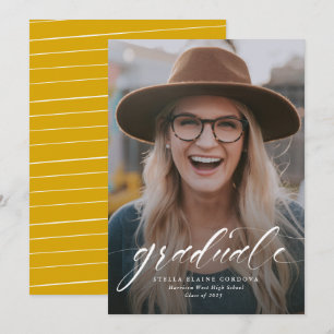 Einfache Scriptgraduiertenankündigung mit einem Fo