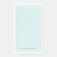 Einfache Seafoam personalisierte moderne Gäste Pap