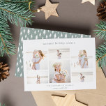 Einfache Sechs | Minimalistische FotoCollage Feiertagskarte<br><div class="desc">Mit diesen einfachen und eleganten Weihnachtsfotokarten,  die sechs beliebte Fotos in einer Collage (3 vertikale/portrait und 3 horizontale/landschaftliche) darstellen,  können Sie Feiertagsgrüße teilen. Ihr individueller Urlaubsgruß erscheint ganz oben (mit "wärmsten Urlaubswünsche" gezeigt). Personalisieren Sie diese schicken,  minimalistischen Weihnachtsfotos mit Ihrem Familiennamen und dem Jahr am unteren Ende.</div>