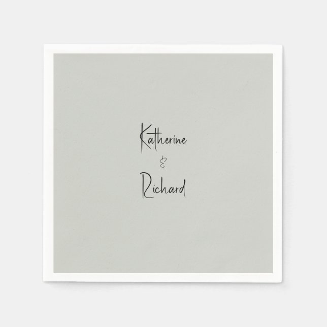 Einfache Seite Custom Wedding Cocktail Napkins Serviette (Vorderseite)