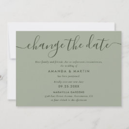 Einfache Seite Grüne Änderung Datum Zurückstellung Ankündigung