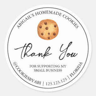 Einfache selbst gemachte Cookies Dankeschön-Siegel Runder Aufkleber