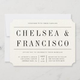 Einfache Serif-Moderne Typografie-Einladung Einladung