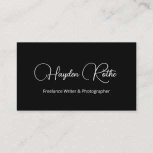 Einfache Signatur Script Black Business Card Visitenkarte
