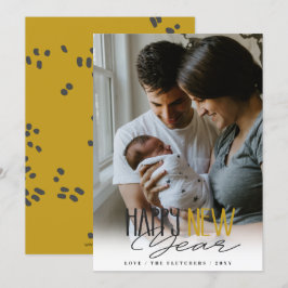 Einfache Signatur Script glücklich Neues Jahr Feiertagskarte