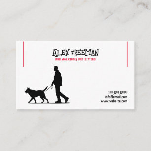 Einfache Silhouette für den Weißen und Roten Hund Visitenkarte