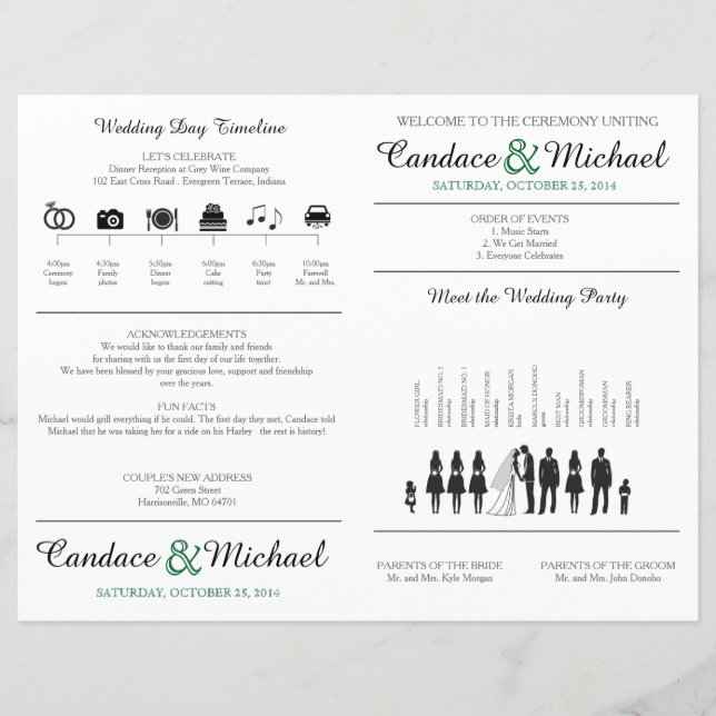 Einfache Silhouetten-Fanprogramme (Vorderseite)