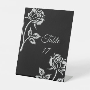 Einfache Silver-Rose Sockelschild