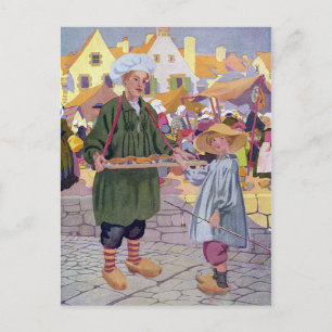 Einfache Simon und Pieman auf der Messe Postkarte