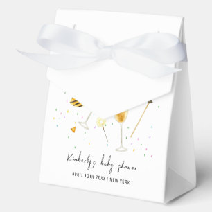 Einfache Sip & See Champagne Glass Baby Dusche Geschenkschachtel
