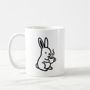 Einfache sitzende Hase-Kaffee-Kunst Kaffeetasse