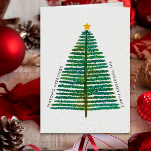 Einfache Skandinavische Weihnachtsbaum Gold Sterne