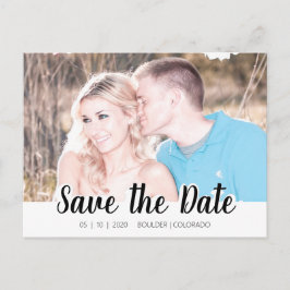 Einfache Skript-Auswahl | Save The Date Postkarte