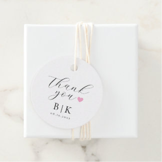 Einfache Skript-Dankeschön-Karte mit Herz Weiße Ho Geschenkanhänger
