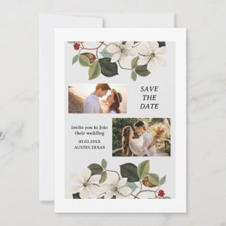 Einfache Skript-Foto-Hochzeit speichern Sie die Da Einladung