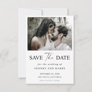 Einfache Skript-Foto-Hochzeit speichern Sie die Da Save The Date