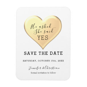 Einfache Skript-Hochzeit Save-The-Date-Einladung Magnet