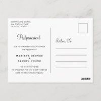 Einfache Skript-Hochzeitsverschiebungsankündigung