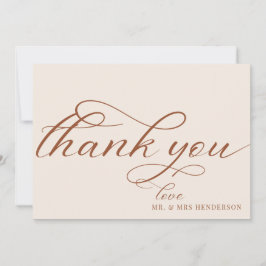 Einfache Skript Minimalistisch Hochzeit Dankeschön Dankeskarte