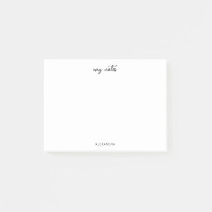 Einfache Skript-Name-Post-It-Notizen Post-it Klebezettel