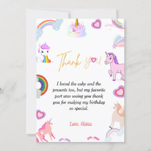 Einfache Skript unicoru Geburtstag danke Karte