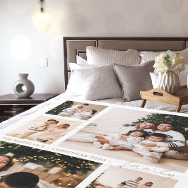 Einfache Skriptfamilie Foto Collage Urlaub Fleecedecke