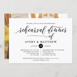 Einfache SkriptTypografie | Foto Probe Abendessen Einladung