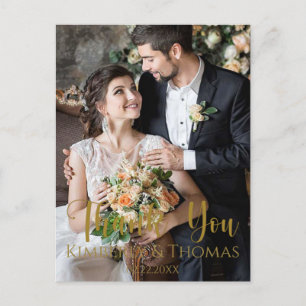 Einfache SkriptWedding Vielen Dank Postkarte