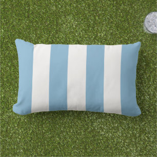 Einfache Sky Blue Cabana Streifen Kissen Für Draußen