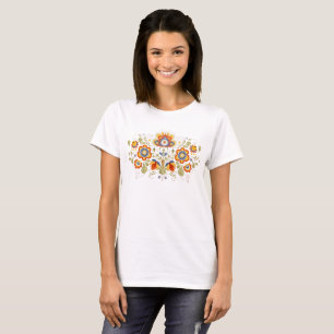 Einfache slawische Volkskunde Blume T-Shirt