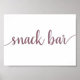 Einfache Snack-Bar   Mauve Pink Jedes Ereignis Zei Poster