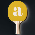 Einfache Sommergelb fett Retro Monogram Initial Tischtennis Schläger<br><div class="desc">Einfache Summer Yellow Bold Retro Monogram Ping Pong Paddle</div>