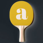 Einfache Sommergelb fett Retro Monogram Initial Tischtennis Schläger<br><div class="desc">Einfache Summer Yellow Bold Retro Monogram Ping Pong Paddle</div>