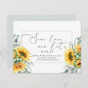 Einfache Sonnenblume dieselbe Liebe Neues Datum Save The Date