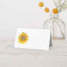 Einfache Sonnenblumen-Platzkarten