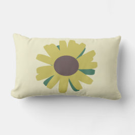 Einfache Sonnenblumenbraun-Gelbe Blume Lendenkissen