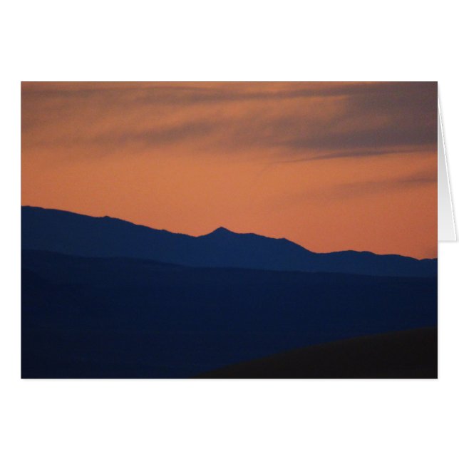 Einfache Sonnenuntergang, Minimalistische Grußkart (Vorderseite (Horizontal))