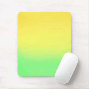 Einfache Sonnenuntergang Ombre-Effekt Gelb & Grün Mousepad