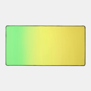Einfache Sonnenuntergang Ombre-Effekt Gelb & Grün Schreibtischunterlage