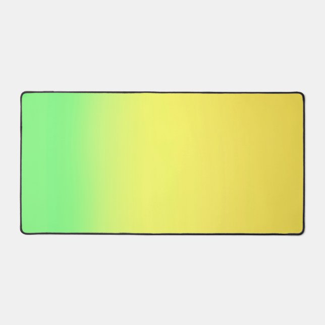 Einfache Sonnenuntergang Ombre-Effekt Gelb & Grün Schreibtischunterlage (Vorderseite)