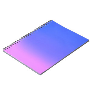 Einfache Sonnenuntergang Ombre Effekt Rosa & Blau Notizblock