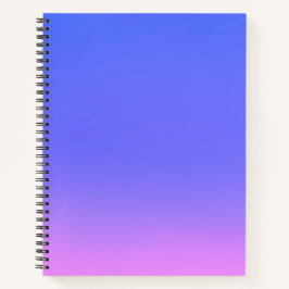 Einfache Sonnenuntergang Ombre Effekt Rosa & Blau Notizbuch